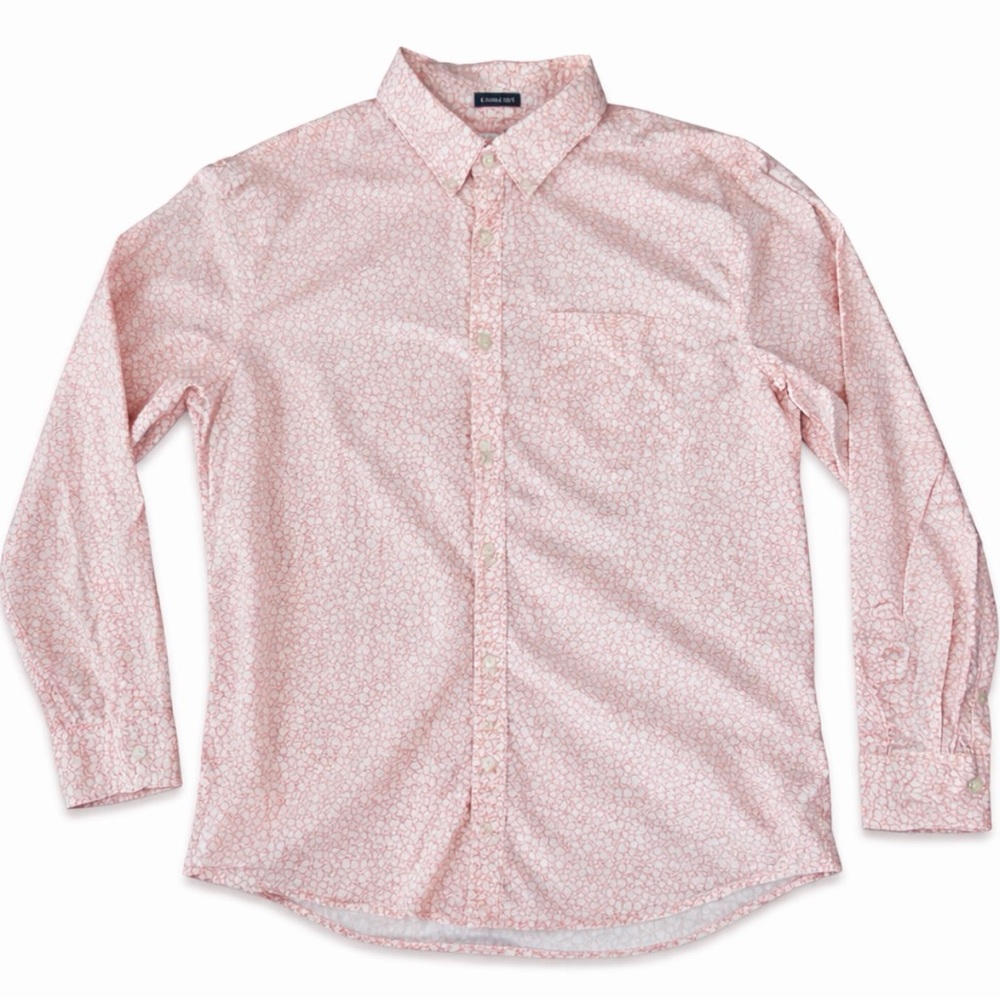 American Eagle Floral Button Down Shirt XL Pink Seriously Soft